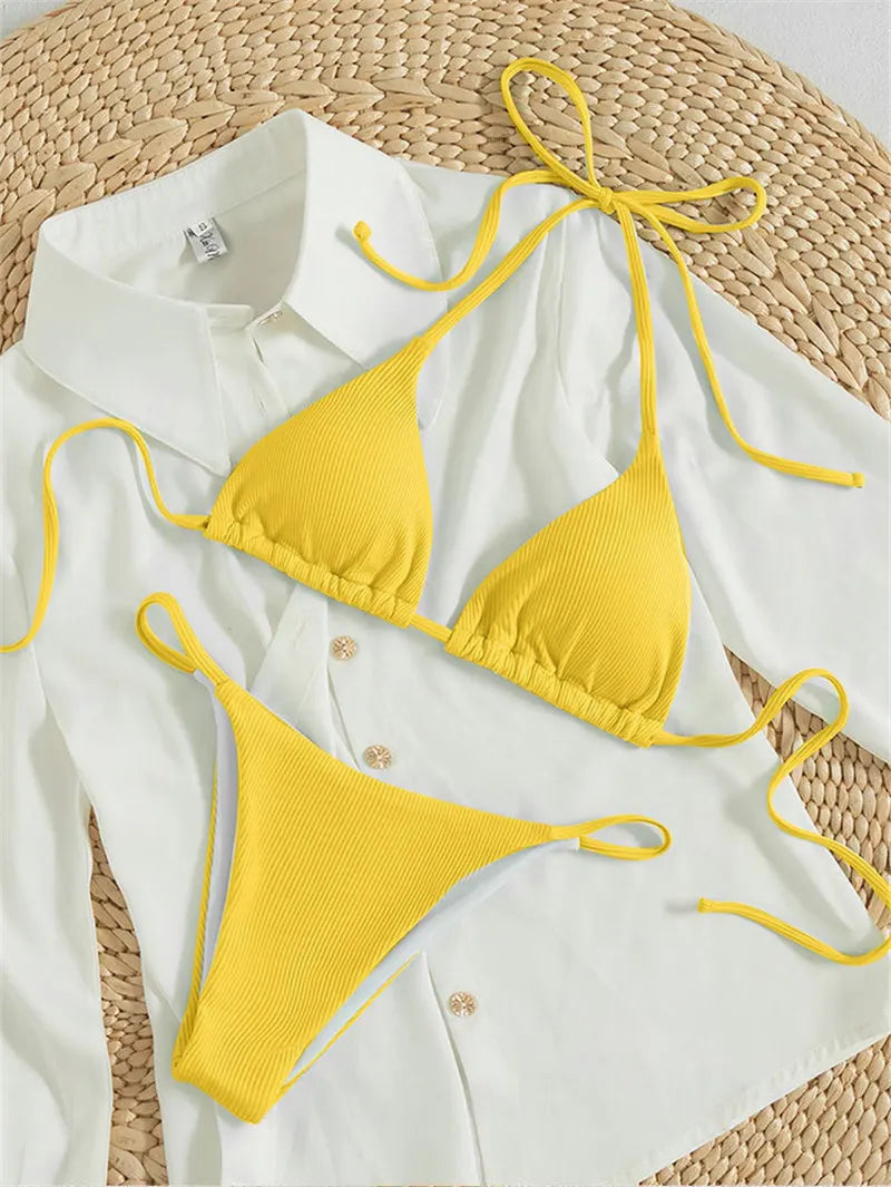 2025 Swimwear Women Beach Pad Bikini Swimsuit Maio Biquinis Femme Mujer Banador Badpak Dames Monokini Stroj kapielowy
