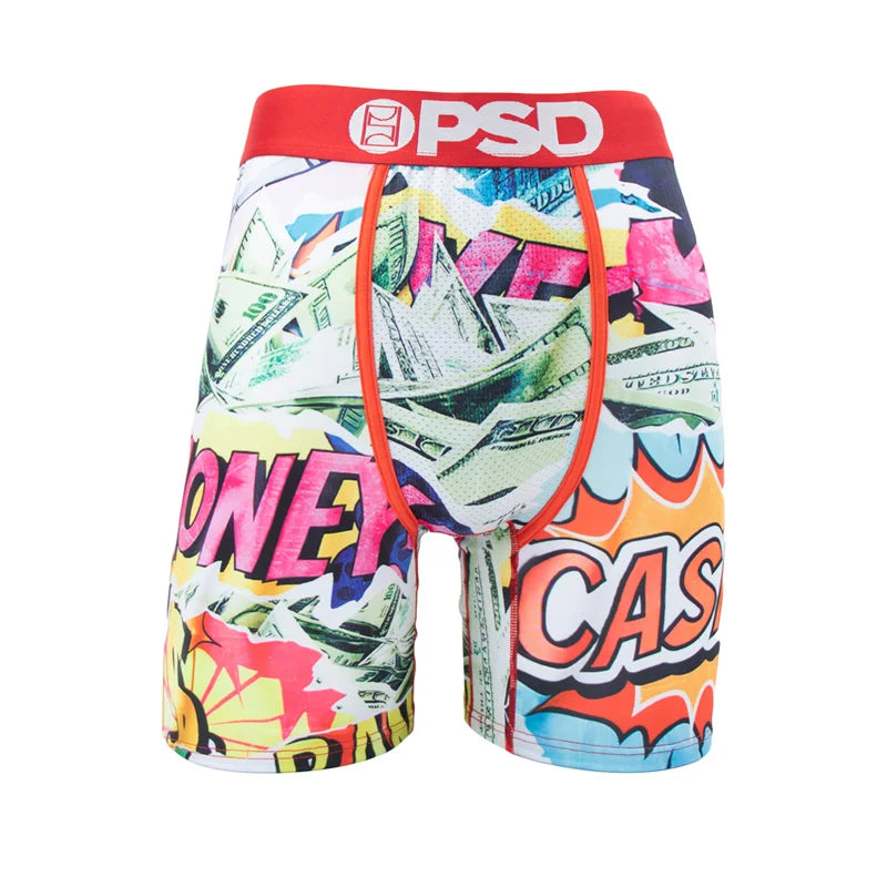 1Pcs Sexy Men Underwear Boxers Fashion Print Underpants Male Boxers Men's Panties Plus Size Breathable Man Boxer Briefs Trunks